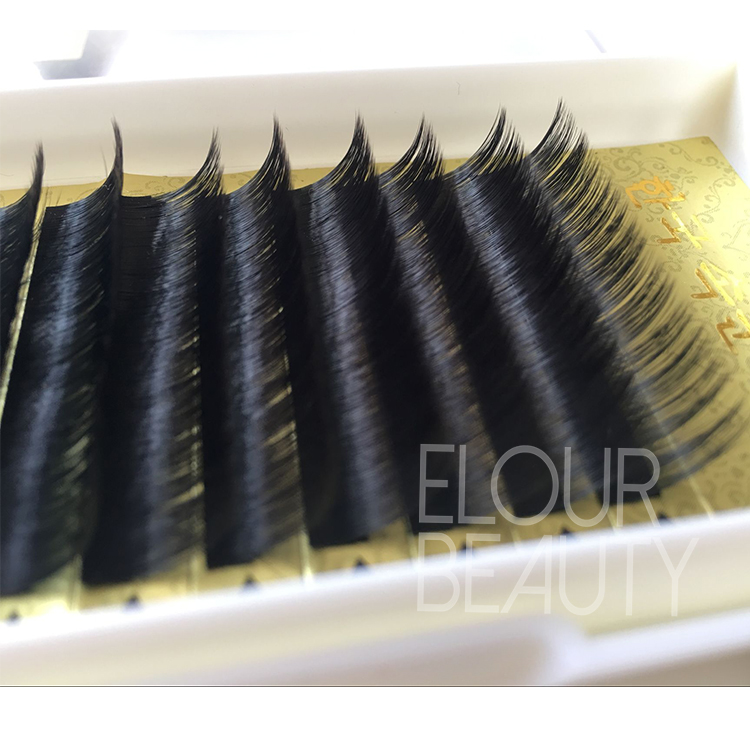 Matte cashmere flat lash extensions manufacturer China ED08